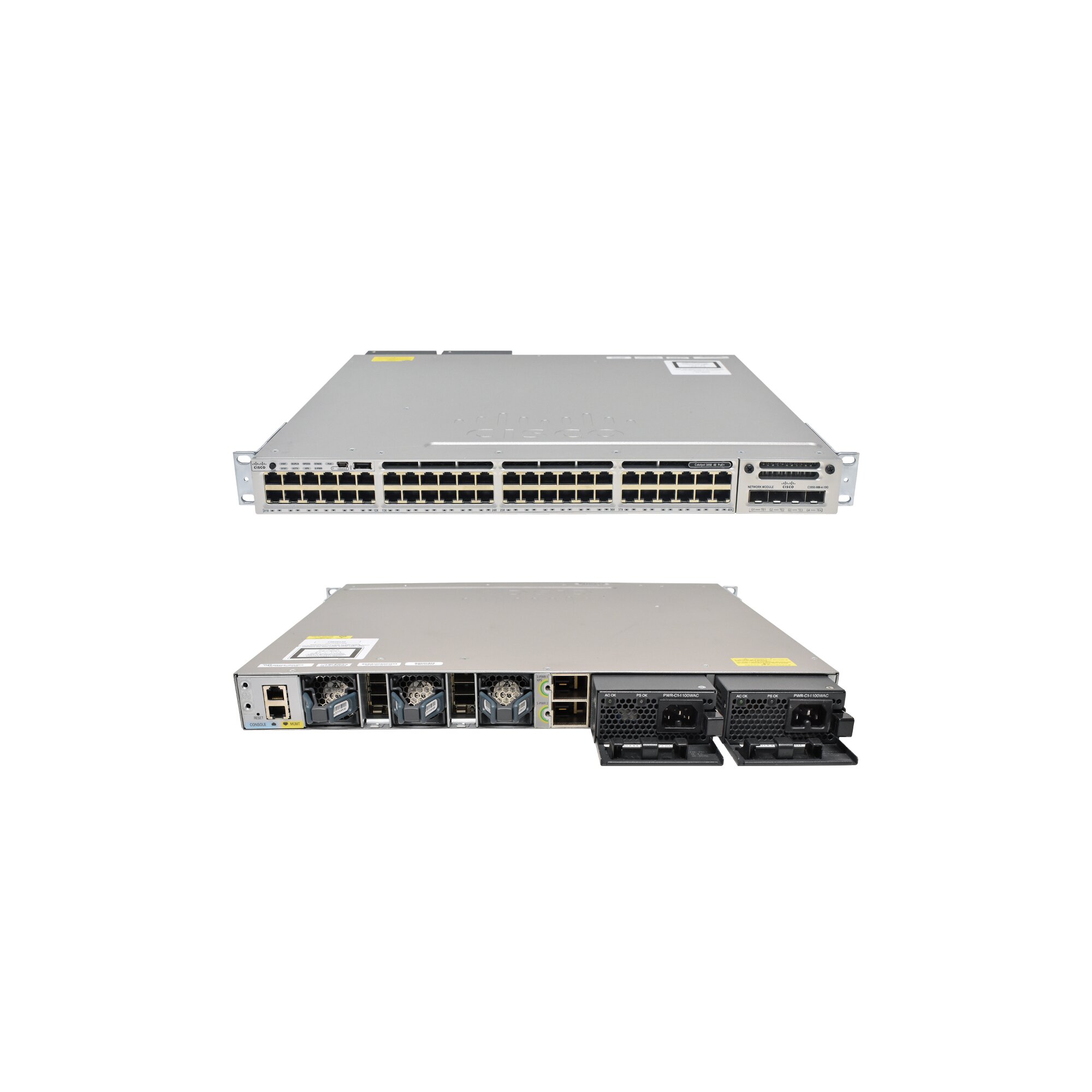 Cisco Catalyst WS C3850 48F E 48 Port PoE Stackable Gigabit Ethernet