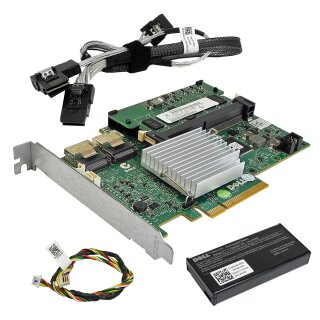 DELL PERC H700 6 Gb/s PCI-E x8 512 MB SAS RAID Controller 0W56W0 0K883J + BBU + Kabel