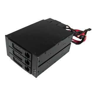 RaidSonic ICY BOX IB-553SSK 3x 3.5“ SATA HDD Wechselrahmen mit Lüfter + Kabel