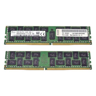 64GB Lenovo SKhynix 2x32GB 2Rx4 PC4-2133P-R DDR4 HMA84GR7MFR4N-TF 95Y4810 47J256