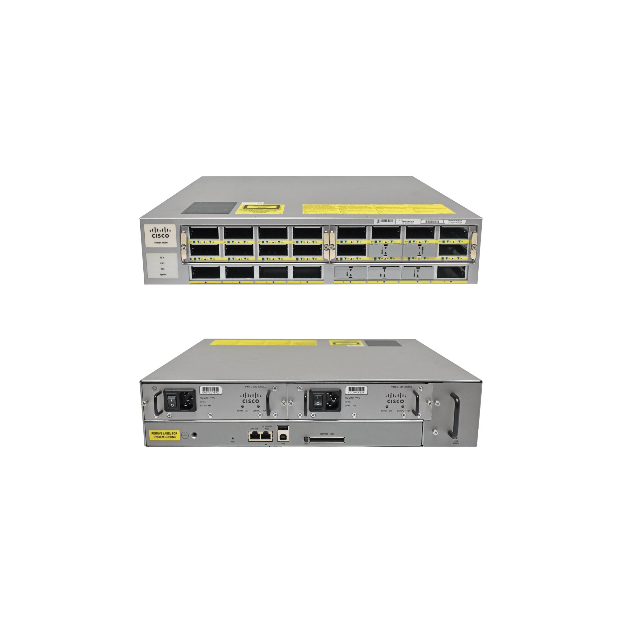 Cisco Catalyst 4900M 68-2911-08 24 x 10G X2-Transceiver Ports 2 x WS-X4908- 10GE Half Cards