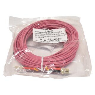 Corning OM4 Duplex FIBER Patch Cord Pink LSZH LC/LC-25m NEU