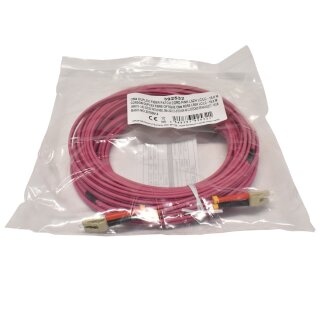 Corning OM4 Duplex FIBER Patch Cord Pink LSZH LC/LC-15m NEU NEW
