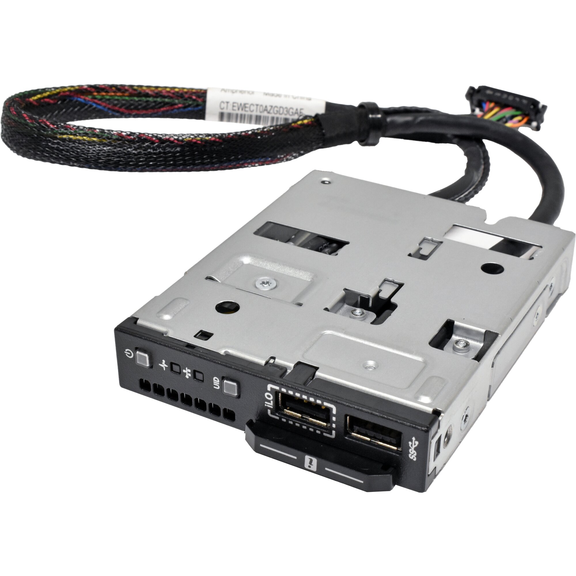 HP ProLiant DL380 G10 Front Control Panel 1x USB 3.0 1x ILO USB + Cable  867140-001 875077-001