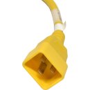 4x Panduit Netzkabel C20 C13 Power Kabel Gelb 1,8m 16A 250V Verlängerung NPCC19X-1