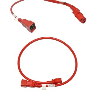 Panduit Netzkabel C20 C13 Power Kabel Rot 0,9m 16A 250V Verlängerung NPCC02X