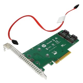 HP Dual M.2 2280 SATA PCIe x8 Riser Card/Adapter für ProLiant G 9/10 759505-001