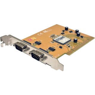 MRi MRI-PCIDS1 Dual-Port DB-9 RS232 Serial Adapter Card PCI 2.2 PCI-X FP