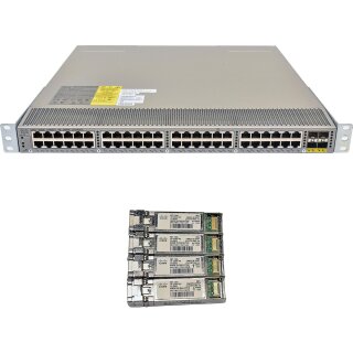 Cisco Nexus N2K-C2248TP-E-1GE 68-4059-02 48-Port GE 4x 10G SFP+ blue PSUs +4 Mini GBICs