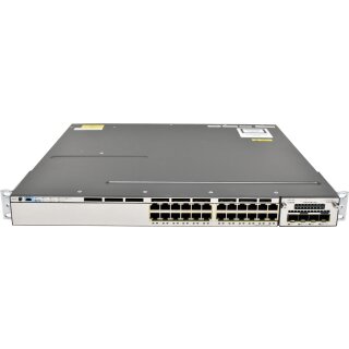 Cisco Catalyst WS-C3750X-24T-S 24-Port RJ-45 GE Switch + 4-Port Modul C3KX-NM-10G