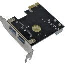 Universal 2-Port PCI-E USB 3.0 Controller Card Low Profile