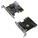 Universal 2-Port PCI-E USB 3.0 Controller Card Low Profile