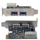 Universal 2-Port PCI-E USB 3.0 Controller Card Low Profile