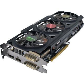 Gigabyte Windforce GV-R927XOC-2GD AMD Radeon R9 270X Graphics Card Curacao 2GB GDDR5 PCIe 3.0 x16 DP HDMI 2x DVI