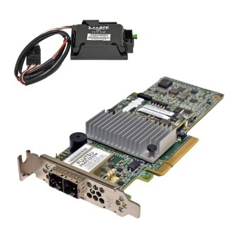 Fujitsu LSI PRAID EP420e Dual-Port 12Gb PCIe x8 3.0 SAS/SATA RAID Controller +Cache +BBU LP