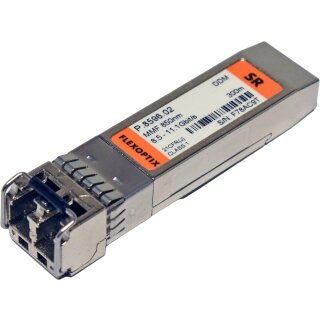 FlexOptix 10GBase-SR P.8596.02 850nm SMF 300m LC Duplex 8.5-11.1G SFP+ Transceiver Module