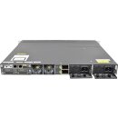 Cisco Catalyst WS-C3750X-48P-E 48-Port stackable PoE+ GE Switch + Network Module C3KX-NM-1G 2x PSU