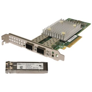 DELL Dual Port 10GbE/25GbE QLogic QL41262 PCI-e + 1x 10 Gbic SFP 051GRM FP