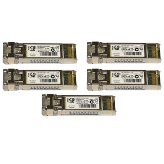 5 x Cisco Original DS-SFP-FC16G-SW SFP+ 1000Base-SX 16Gb Transceiver 10-2666-01