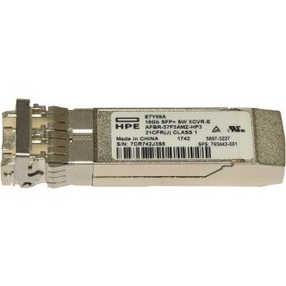 HP GBIC AFBR-57F5AMZ-HP3 16Gbps SFP+ SW 850nm 100m E7Y09A