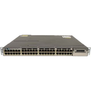 Cisco Catalyst WS-C3750X-48P-S 48-Port stackable PoE+ GE Switch 2x PSU