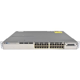 Cisco Catalyst WS-C3750X-24P-S 24-Port Stackable PoE GE Switch 2x PSU