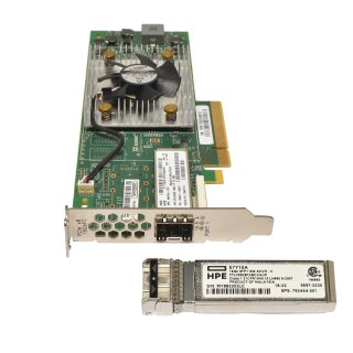 HP Qlogic SN1000Q QLE2660-HP Single-Port FC 16Gb PCle x8 Network Adapter LP 699764-001 + GBIC