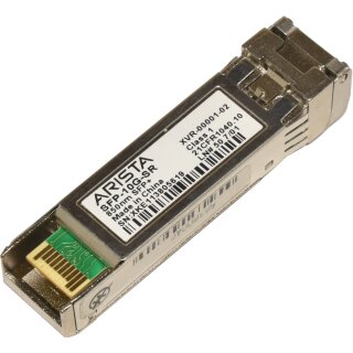 Arista GBIC SFP-10G-SR 10G SFP+ 850nm 400m SR SW XVR-00001-02 Transceiver