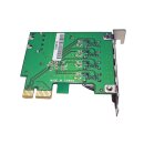 Texas Instruments USB7340 4-Port USB 3.0 PCIe x1 Interface Card + Power Kabel