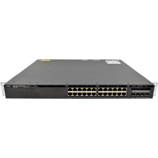 Cisco Catalyst WS-C3650-24PD-S 24-Port PoE+ RJ-45 GE Switch 2x 10G SFP+ 2x 1G SFP +Rack Ears