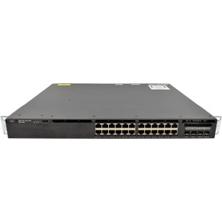 Cisco Catalyst WS-C3650-24TD-S 24-Port RJ-45 GE Switch 2x 10G SFP+ 2x 1G SFP +Rack Ears 1x PSU