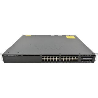 Cisco Catalyst WS-C3650-24TD-S 24-Port RJ-45 GE Switch 2x 10G SFP+ 2x 1G SFP +Rack Ears 2x PSU