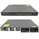 Cisco Catalyst WS-C3650-24TD-S 24-Port RJ-45 GE Switch 2x 10G SFP+ 2x 1G SFP +Rack Ears 2x PSU