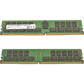 64 GB Micron 2x 32GB 2Rx4 PC4-2666V-RB2-12 Server RAM ECC DDR4 MTA36ASF4G72PZ-2G6E1