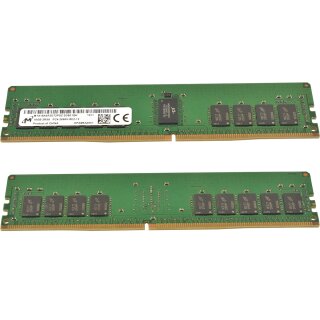 32 GB Micron 2x 16GB 2Rx8 PC4-2666V-RE2-12 Server RAM ECC DDR4 MTA18ASF2G72PDZ-2G6E1