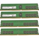 64 GB Micron 4x 16GB 2Rx8 PC4-2666V-RE2-12 Server RAM ECC...