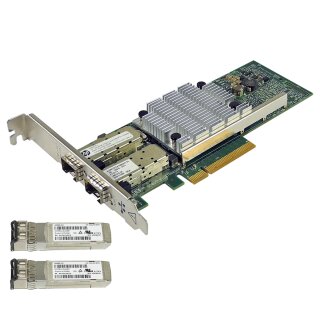 HP 530SFP+ FC Dual-Port 10GbE SFP+ PCI-Express Server Adapter 656244-001 FP + 2x GBIC