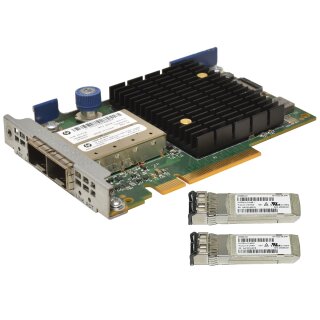 HP FlexFabric 556FLR-SFP+ Dual-Port SFP+ 10GbE Server Adapter 764460-001 732454-001 + 2x GBIC