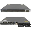 Cisco Catalyst WS-C3560X-48PF-S 48-Port RJ-45 PoE+ GE Switch +C3KX-NM-1G 2x PSU