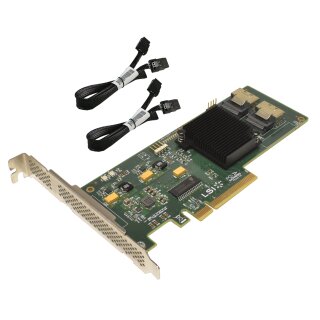 LSI SAS9211-8i 6Gb PCIe x8 SAS/SATA RAID Controller H3-25250-02C FP +2x SAS Kabel