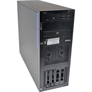 Lenovo ThinkSystem ST250 Server E-2278G CPU 32GB DDR4 RAM 1x 480GB SSD 4x LFF 3,5"