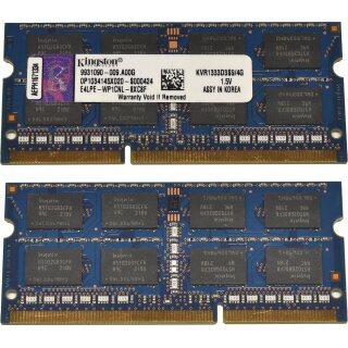 Kingston 4GB PC3-10600S KVR1333D3S9/4G SO-DIMM