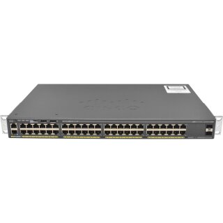 Cisco WS-C2960X-48TS-LL 48-Port RJ-45 GE Switch 2x SFP GE +Rack Ears