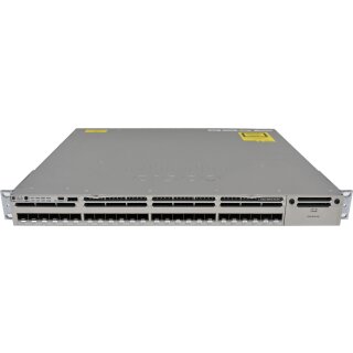 Cisco WS-C3850-24XS-S 24-Port stackable 10 GE Switch 2x PSU +Rack Ears broken front bezel