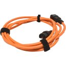 Netzkabel 3m C14-C13 IEC-Lock E252485 orange