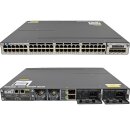 Cisco Catalyst WS-C3750X-48T-L 48-Port RJ-45 GE Switch +Module C3KX-NM-10G 2x PSU