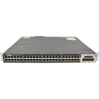 Cisco WS-C3560X-48T-S 48-Port RJ-45 GE Switch 1x PSU + C3KX-NM-1G Rack Ears