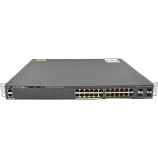 Cisco WS-C2960XR-24PS-I 24-Port PoE+ GE 4-Port SFP GE 1x PSU Rack Ears