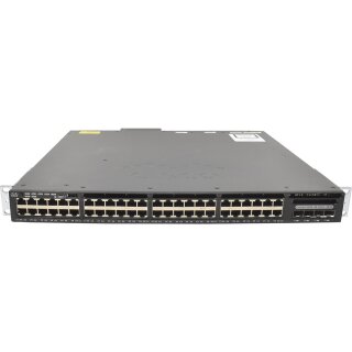 Cisco WS-C3650-48FS-S 48-Port PoE+ RJ-45 GE Switch 4-Port SFP GE Uplink 1x PSU Rack Ears