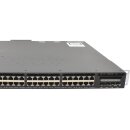 Cisco WS-C3650-48FS-S 48-Port PoE+ RJ-45 GE Switch 4-Port SFP GE Uplink 1x PSU Rack Ears